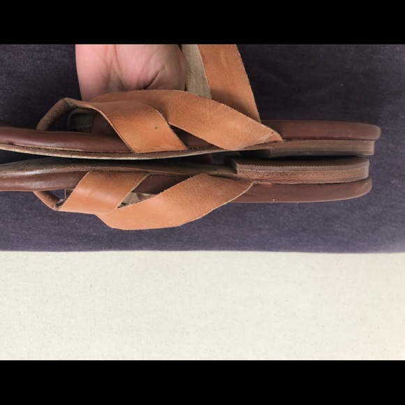 Matt Bernson Cognac Leather Strappy Sandals - Picture 7 of 8